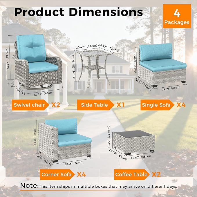 10-Seat Modern Patio Furniture Set - Image 3