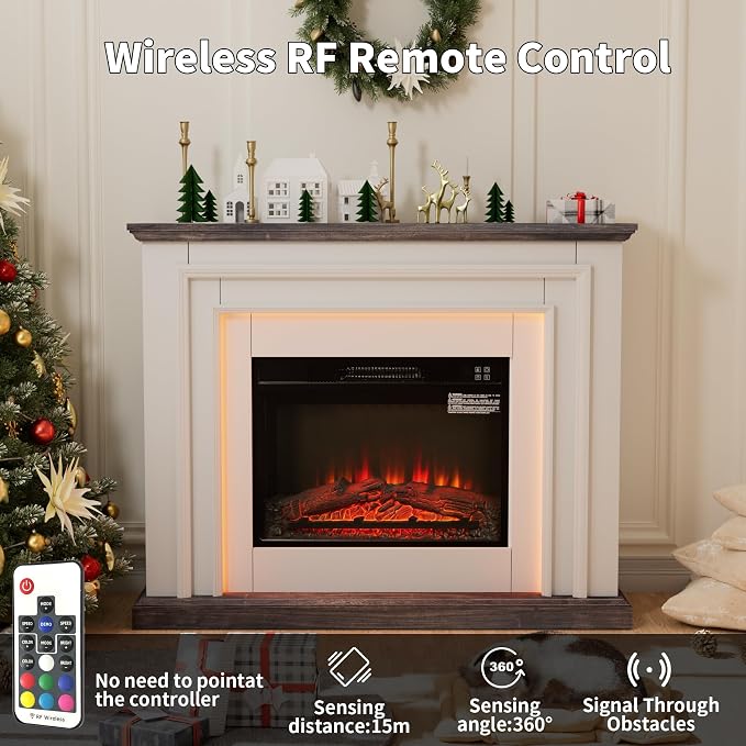 44" LED Lights Electric Fireplace - Image 4