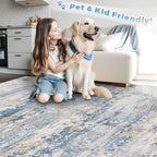 pmtsns Area Rugs 8x10 for Living Room: Washable Rug Modern Abstract Neutral - Image 5