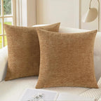 CaliTime Decorative Couch Throw Pillow Covers 16 X 16 Inches Apricot Brown | by CaliTime