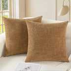CaliTime Decorative Couch Throw Pillow Covers 20 X 20 Inches Apricot Brown | by CaliTime
