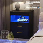 Nightstand Set of 2, Charging Bedside Table - Image 5