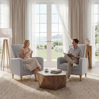 COLAMY Mid-Century Modern Upholstered Accent Chair - Image 6