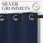 NICETOWN Navy Blackout Curtains 108" Long - Image 3