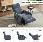 Trustyue Swivel Rocker Recliner Chair, 360° Swivel Recliner - Image 5