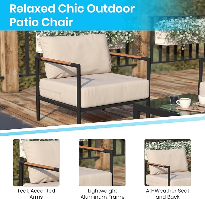 Flash Furniture Lea Indoor/Outdoor Patio Chair - Image 4