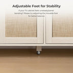SICOTAS Rattan TV Stand for Television up to 65 Inch - Image 3