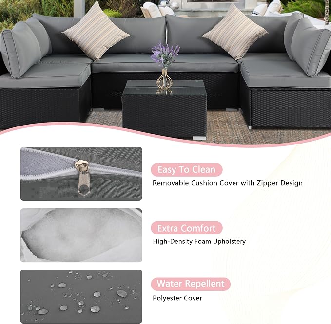 7 Pieces Patio Furniture Set - Image 3