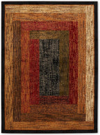 Home Dynamix Vega Modern Area Rug, Geometric Black/Brown/Red 5'2"X7'2" by Home+Dynamix