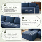 96" Sectional Couches for Living Room Cloud Couch Sofa - Image 6
