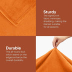 Utopia Bedding Soft Fleece Bed Blanket Throw Size Burnt Orange | Microfiber - Image 7