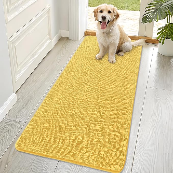 OLANLY Dog Door Mat for Muddy Paws 70x32, Super Absorbent Chenille Mud Mat | by OLANLY
