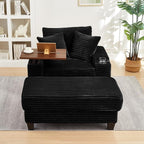 KEIKI Corduroy Storage Armrest Sofa, Single Versatile Seat - Image 3