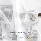 NICETOWN Soft Voile White Sheer Curtains 63 inches Long - Image 4