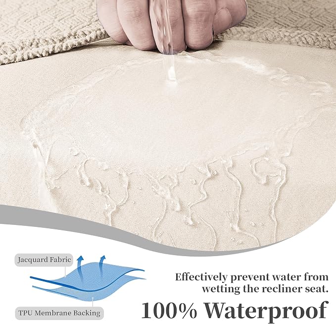 100% Waterproof Sectional Recliner Couch Covers - Image 4