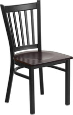 Flash Furniture HERCULES Series Black Vertical Back Metal Restaurant Chair by FlashFurniture