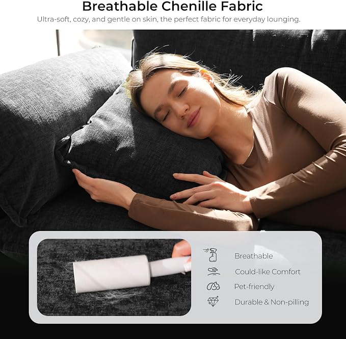 ELUCHANG Oversized 79" Modular Sectional Sofa Bed, Comfy Cloud Couch - Image 4