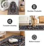 HEBE Hallway Runner Rug 2'x8', Washable Non Slip Kitchen Rug Runner | Soft Boho - Image 5