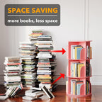 SpaceAid 3 Tier Rotating Bookshelf Tower, Spinning Bookcase Lazy Susan - Image 3