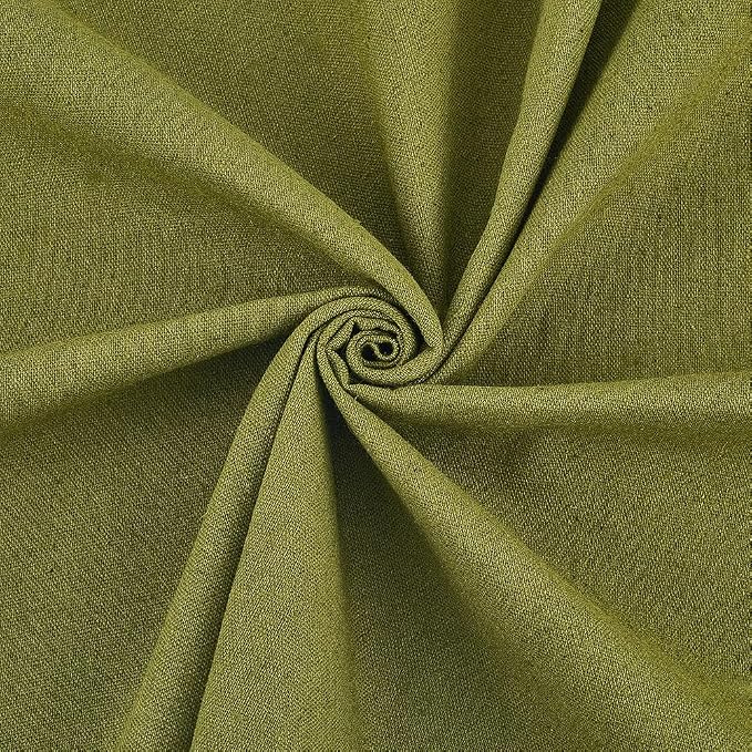 59.06 Inch Sage Green Linen Embroidery Fabric Needlework Cloth Soild Fabric by CABODYALS