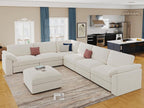 EASE MOOSE Sectional Modular Sofa, Luxury FSC Certified Chenille Comfty Deep - Image 4