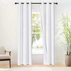 NICETOWN White100% Blackout Window Curtains 84 inch Long, Grommet Room by NICETOWN