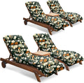 Outdoor Chaise Lounge Chair Cushion Set of 4, Waterproof 74.4 x 22 x 4.7 Inches by Tycdiose