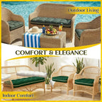 1 MIDDLE ONE Wicker Chair Cushions 3 Pieces Set - Image 6