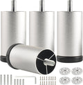 4 Pack Bed Support Legs 3 Inch Silver Furniture Cabinet Metal Legs Replacement by Unknown