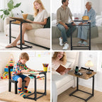 Tv Tray Table, 8-Level Adjustable Height Couch Side Table，90° Tilt Angle - Image 7