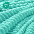 BEDELITE 3D Ribbed Jacquard Aqua Fleece Twin Blanket - Image 3