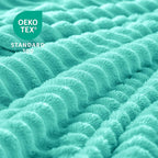 BEDELITE 3D Ribbed Jacquard Aqua Fleece Throw Blanket - Image 3