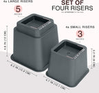 Utopia Bedding Bed Riser, 3 & 5 Inches Adjustable Furniture Risers - Image 2
