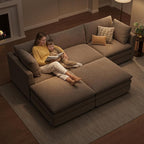 97" Cloud Couches for Living Room, 29.1" Deep Seat Modular Sectional Sofa - Image 5