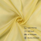 Chyhomenyc Mustard Yellow Sheer Valances - Image 4