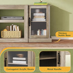 WLIVE Farmhouse TV Stand for 65 inch TV, Open Shelves TV Console for Living - Image 5