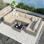 Wisteria Lane 7 Pieces Outdoor Patio Furniture Set, Wicker Outdoor Patio by WisteriaLane