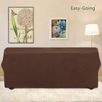 Easy-Going Stretch 4 Seater Oversized Sofa Couch Cover Coffee | 1-Piece Extra - Image 3