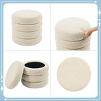 Flouki 19.5" Storage Ottoman Round, Vanity Stools - Image 8