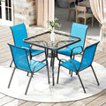 Arlopu 5 Piece Outdoor Patio Dining Set, Porch Furniture by Arlopu