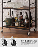 TUTOTAK Bar Cart, Serving Cart for Home, Microwave Cart, Drink Cart, Mobile - Image 4