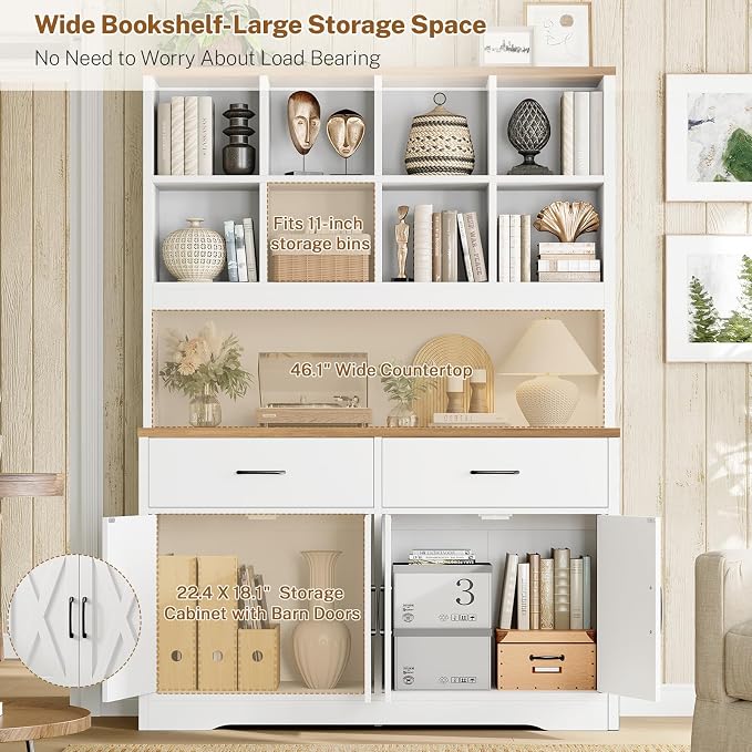 TEENFON 69" Tall Bookshelf and Bookcase, 5 Tier Floor Standing Bookshelves - Image 7