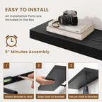 fuqing Floating Shelves for Wall, Wall Mounted Wood Floating Shelf - Image 6