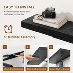 fuqing Floating Shelves for Wall, Wall Mounted Wood Floating Shelf - Image 6