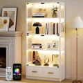 Lamtor 67-inch Glass Display Cabinet – Curio Cabinet by Lamtor