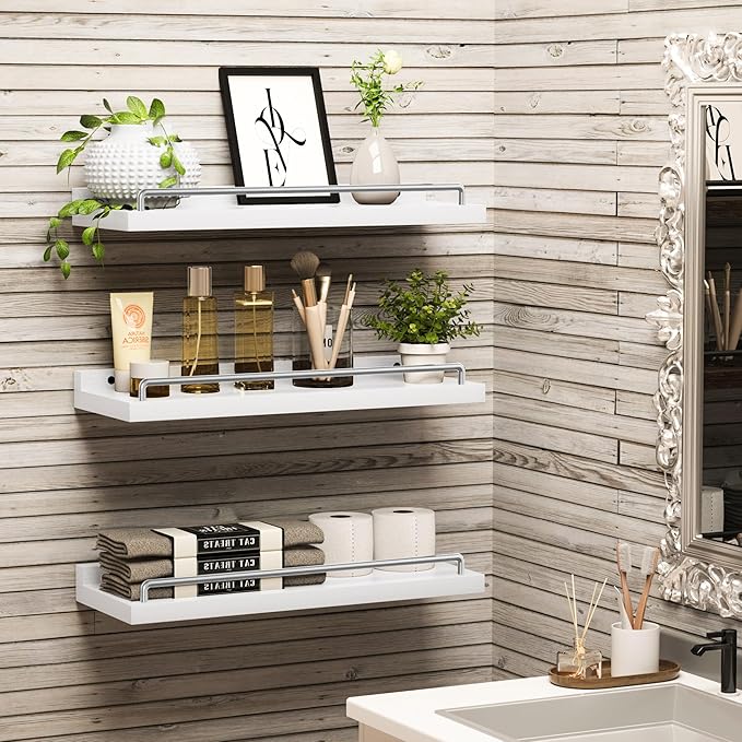 RYOFOBETTO Floating Shelves for Wall Decor, Living Room, Picture Frames - Image 2