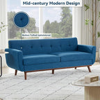Kingfun 77.2" W Loveseat Sofa, Mid Century Modern Decor Love Seat Couches - Image 6