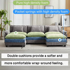 Oprisen 120" Modular Sectional Sofa, Comfy Cloud Couch Sectional Sofa - Image 3