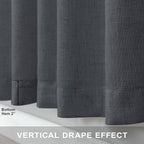 Dark Grey Curtains 84 Inch Length 2 Panels Set - Image 7