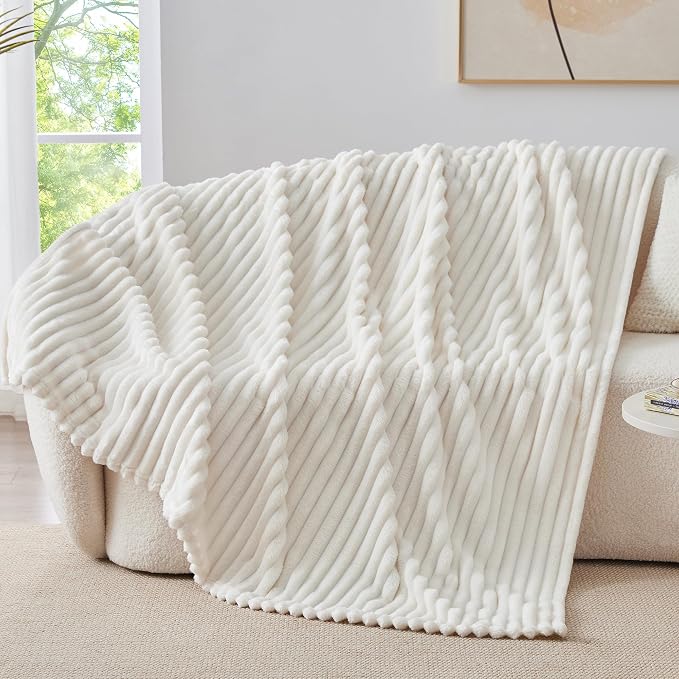 BEDELITE Ribbed Twin Blanket for Couch & Bed, Warm Yet Lightweight, Ribbed - Image 7